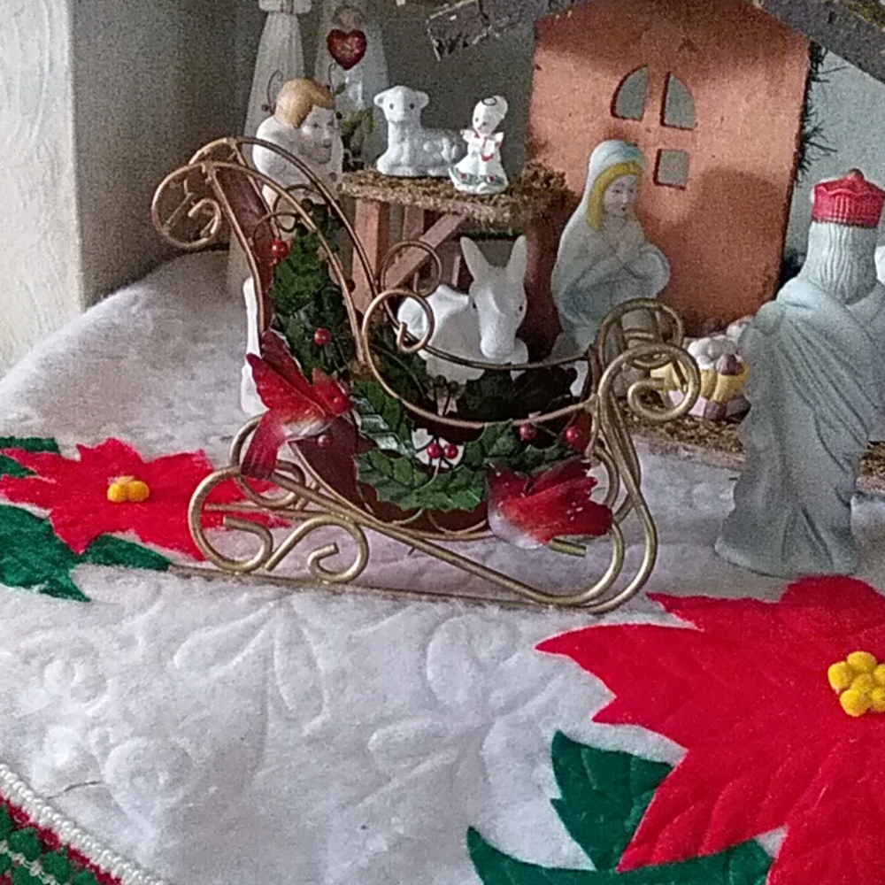 Vintage Santa Sleigh